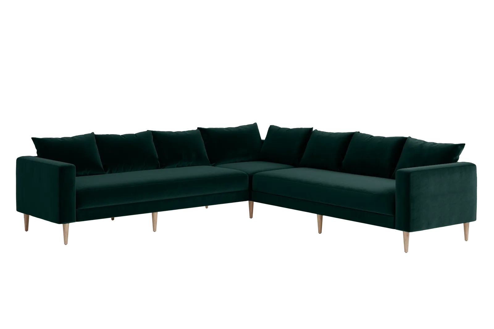 The Essential Corner Sectional (7 Seat) in Recycled Velvet