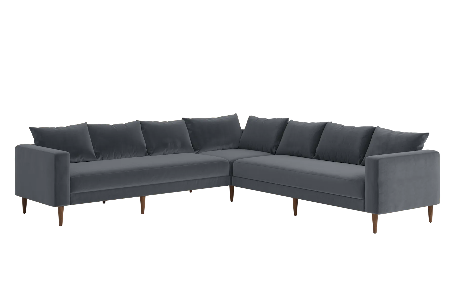 The Essential Corner Sectional (7 Seat) in Recycled Velvet