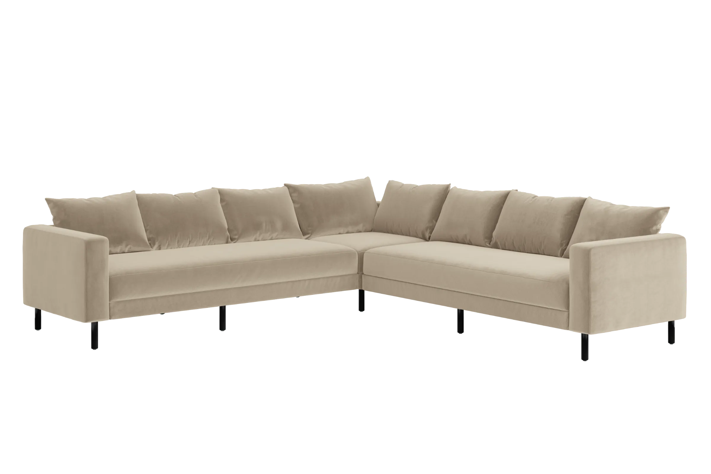 The Essential Corner Sectional (7 Seat) in Recycled Velvet