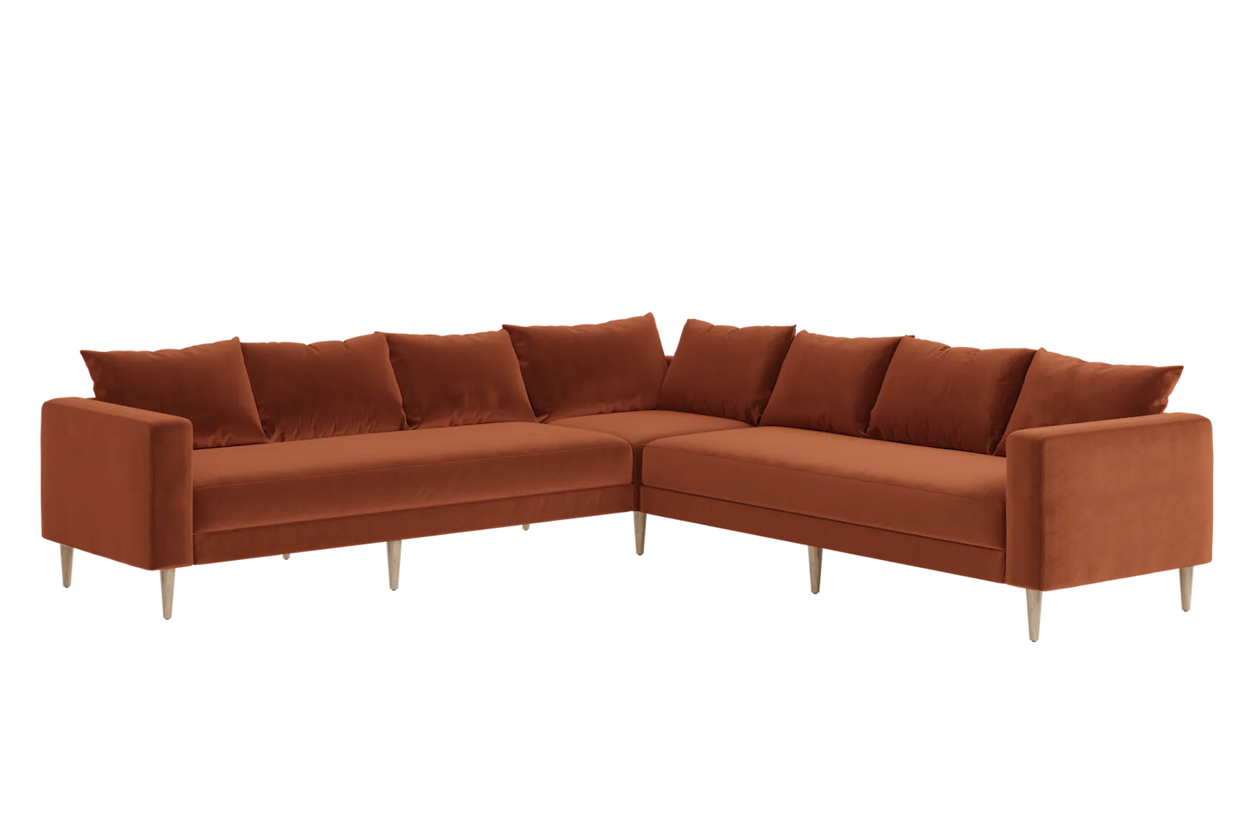 The Essential Corner Sectional (7 Seat) in Recycled Velvet