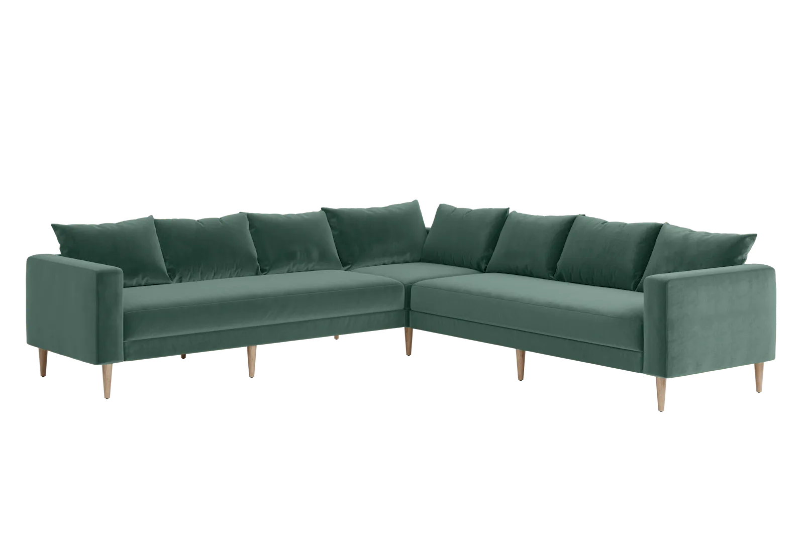 The Essential Corner Sectional (7 Seat) in Recycled Velvet
