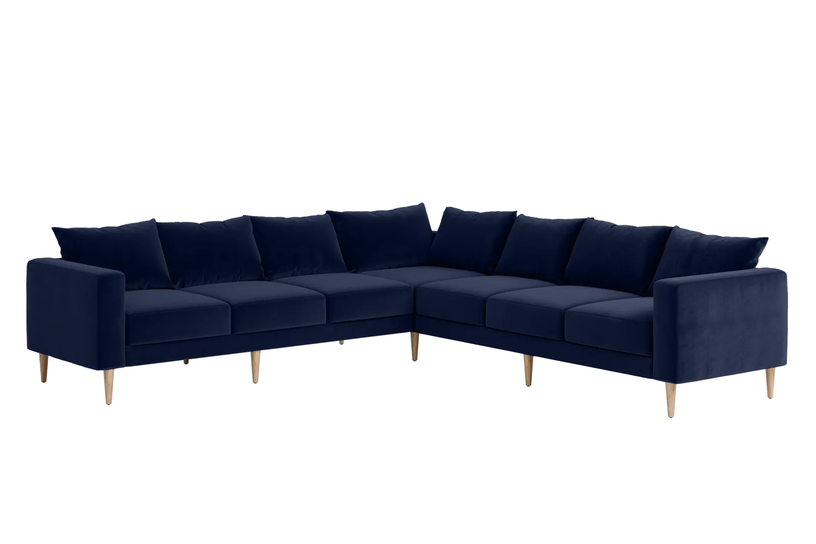 The Essential Corner Sectional (7 Seat) in Recycled Velvet