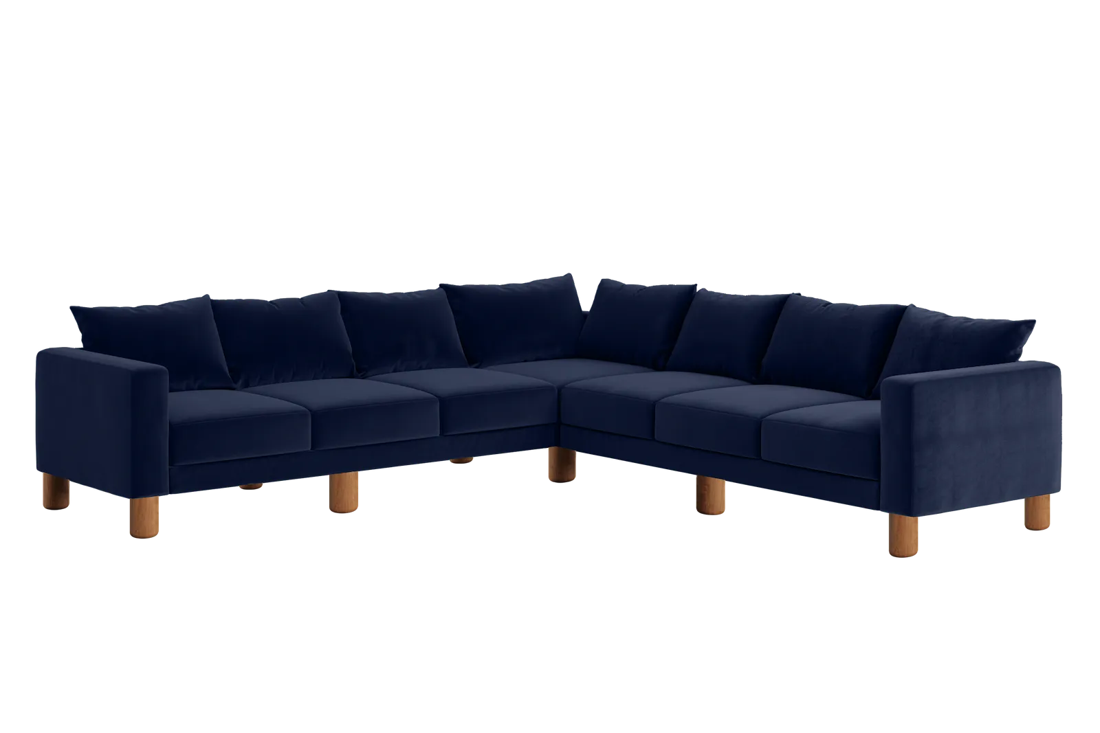 The Essential Corner Sectional (7 Seat) in Recycled Velvet