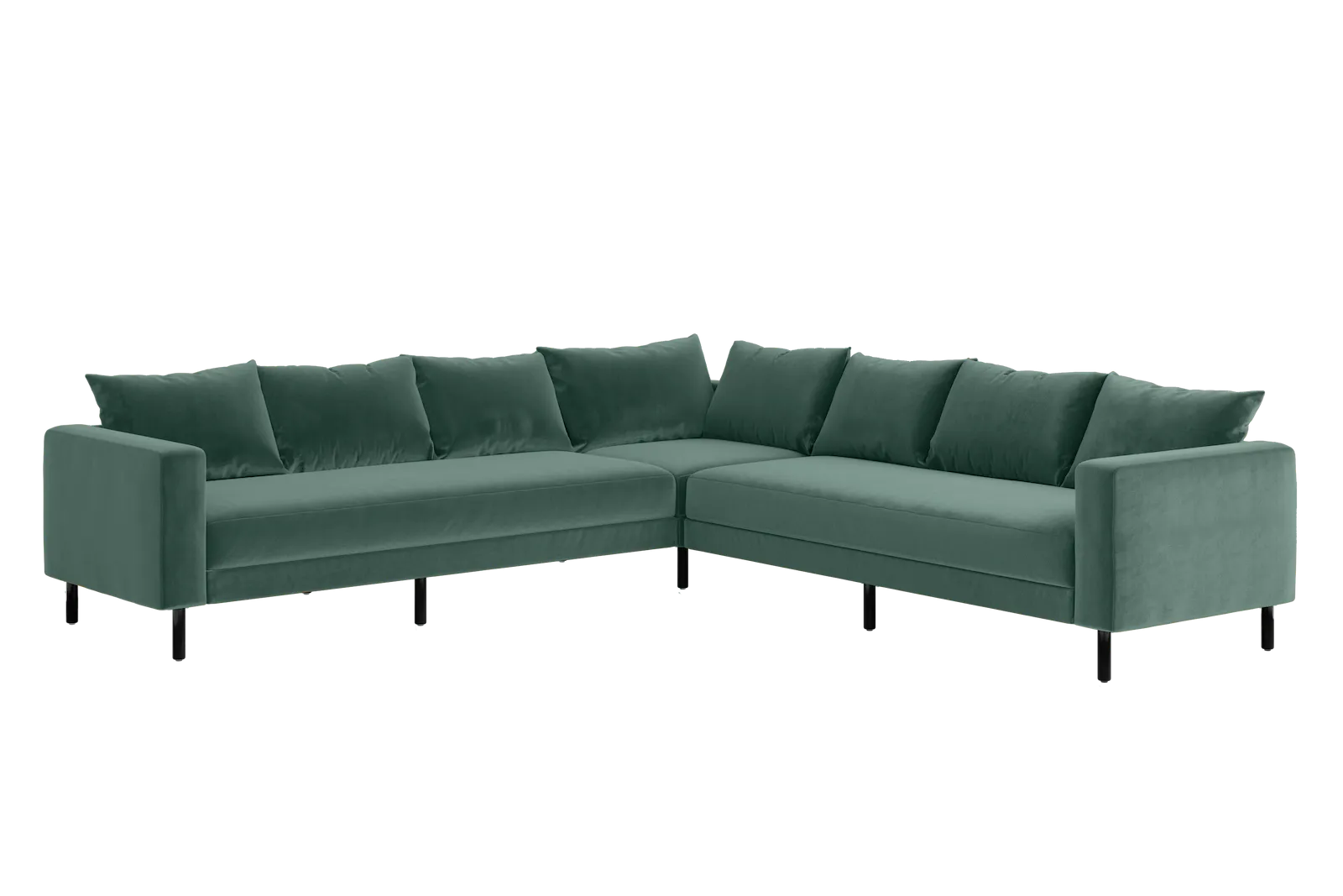 The Essential Corner Sectional (7 Seat) in Recycled Velvet
