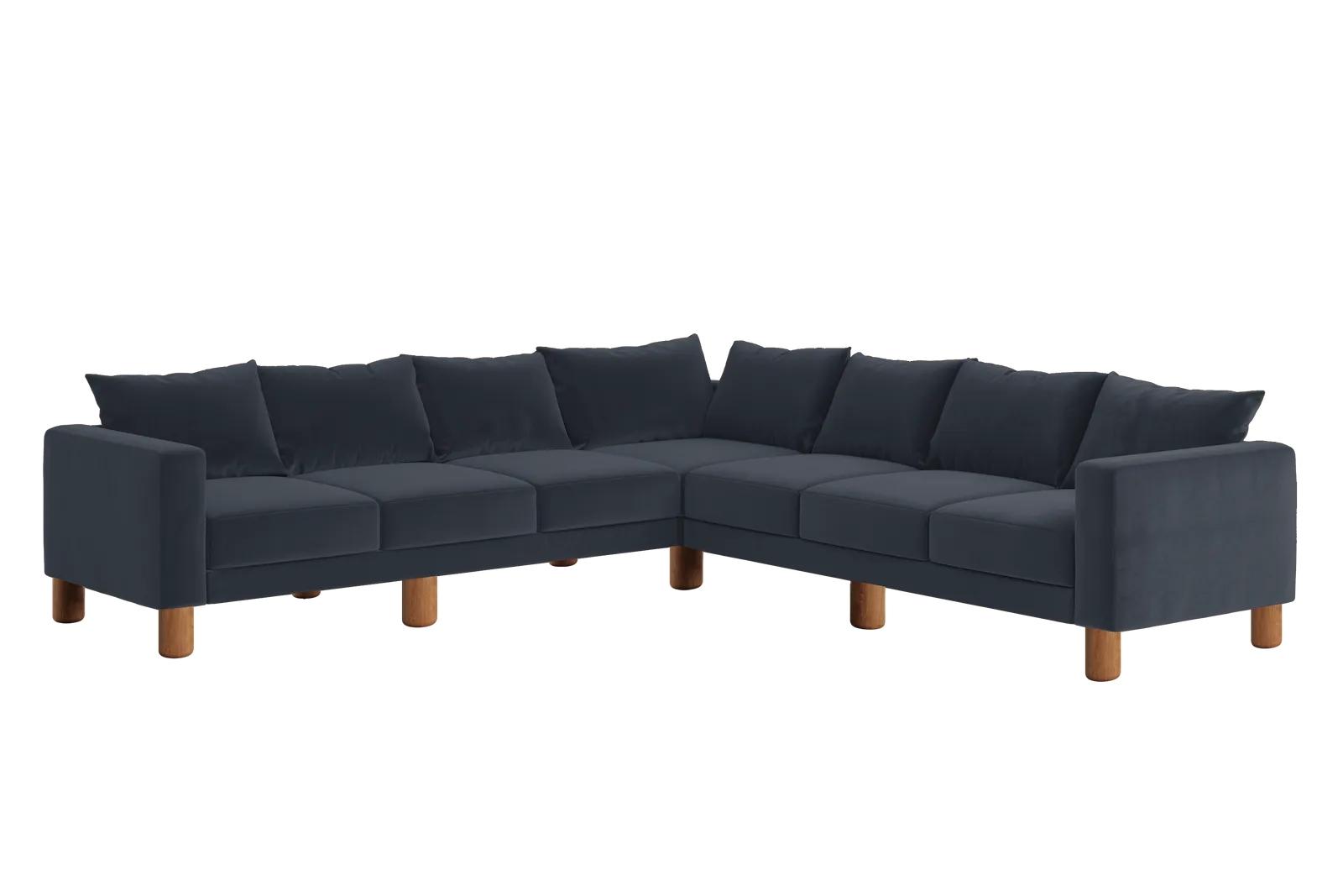 The Essential Corner Sectional (7 Seat) in Recycled Velvet