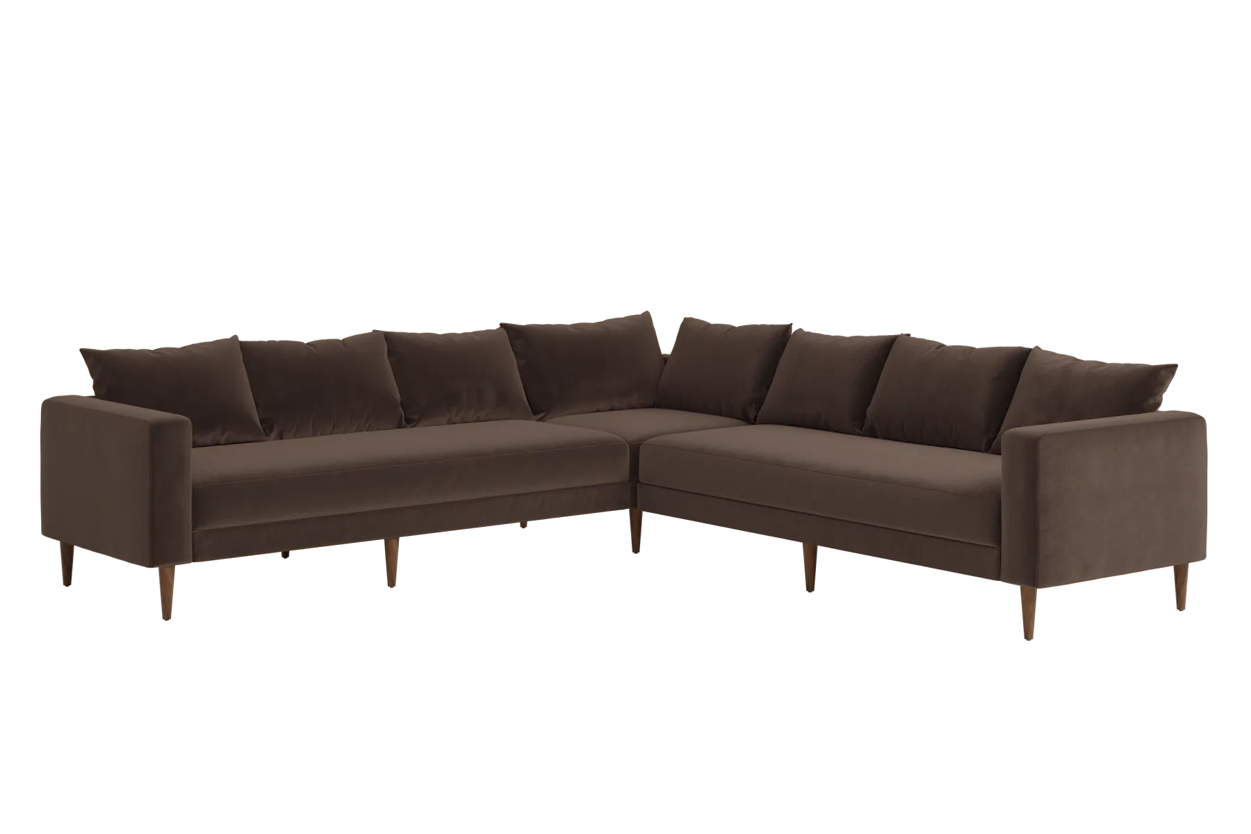 The Essential Corner Sectional (7 Seat) in Recycled Velvet