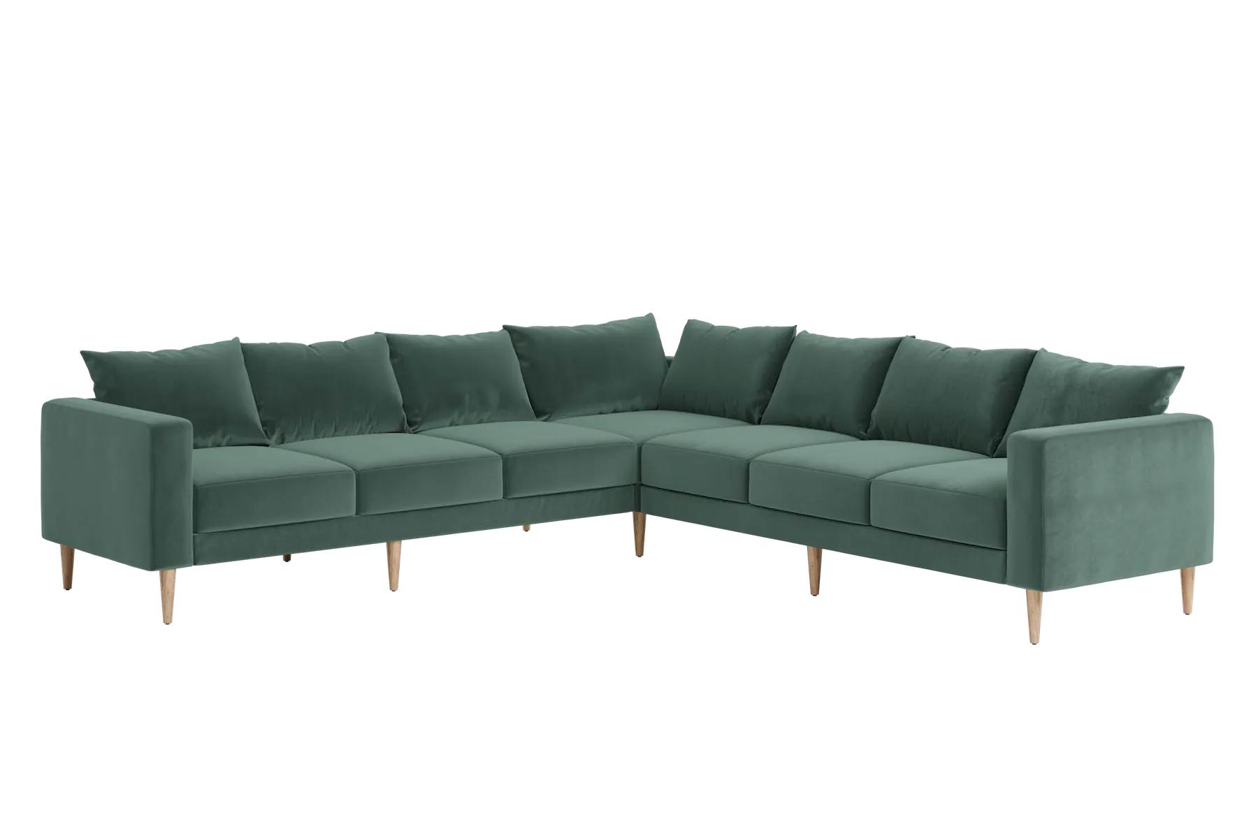 The Essential Corner Sectional (7 Seat) in Recycled Velvet