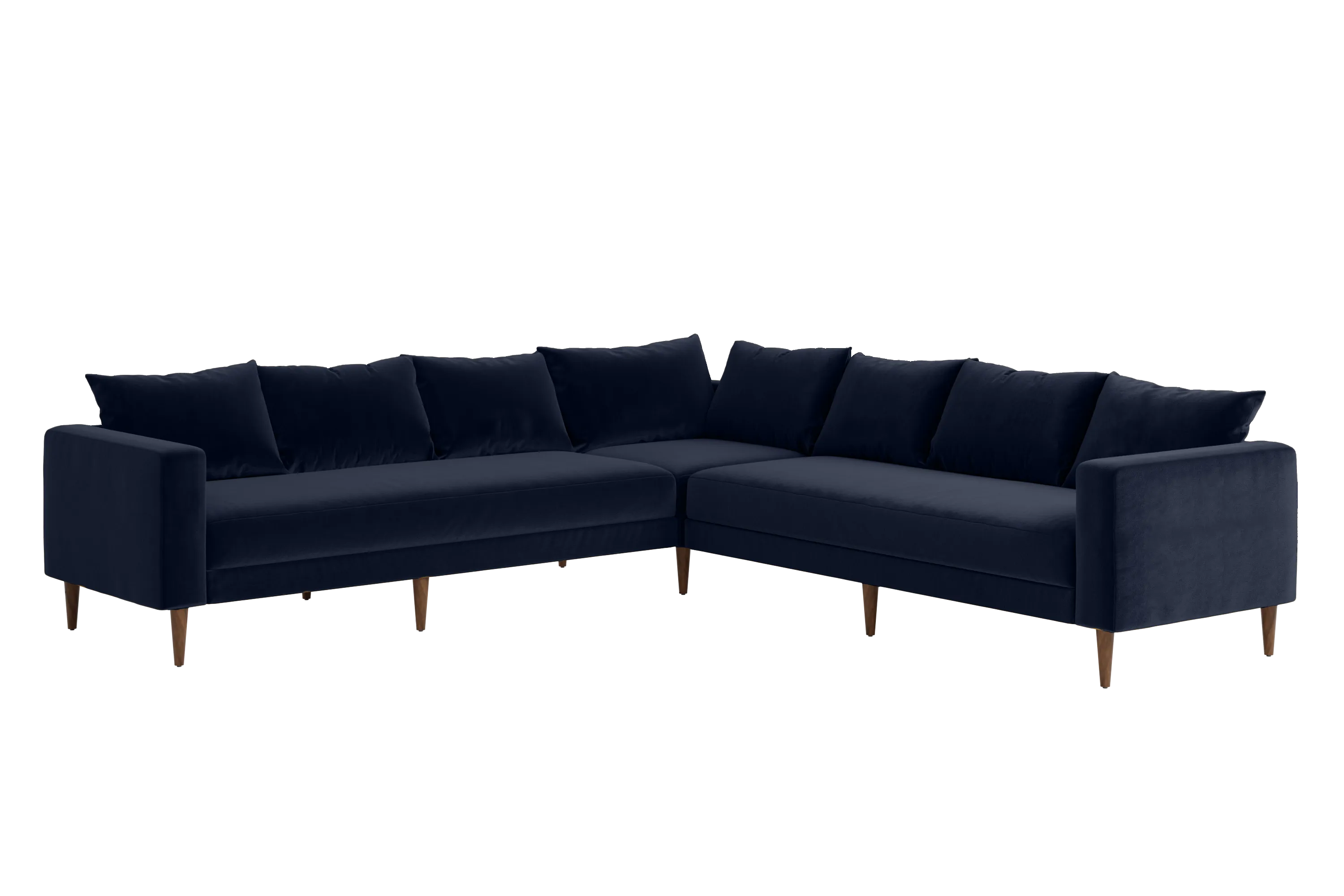 The Essential Corner Sectional (7 Seat) in Recycled Velvet