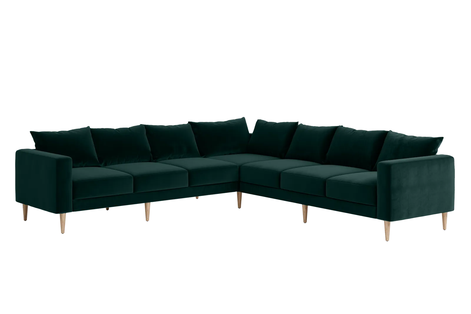 The Essential Corner Sectional (7 Seat) in Recycled Velvet
