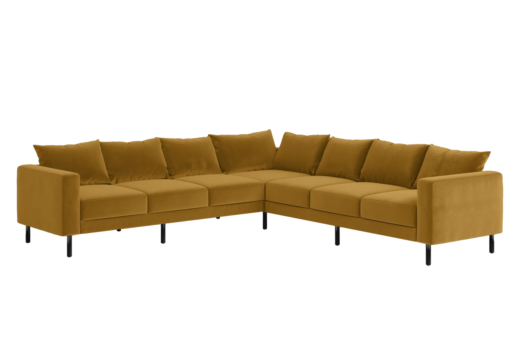 The Essential Corner Sectional (7 Seat) in Recycled Velvet