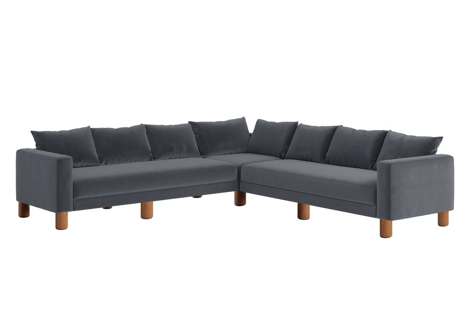 The Essential Corner Sectional (7 Seat) in Recycled Velvet