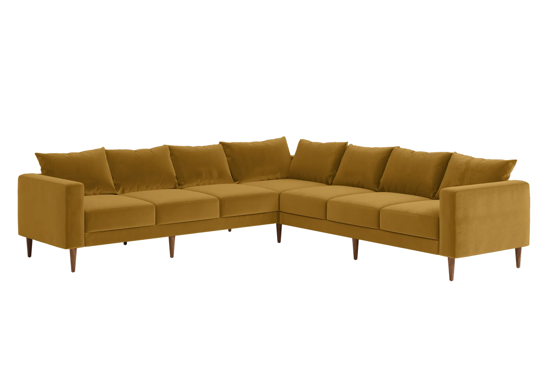 The Essential Corner Sectional (7 Seat) in Recycled Velvet
