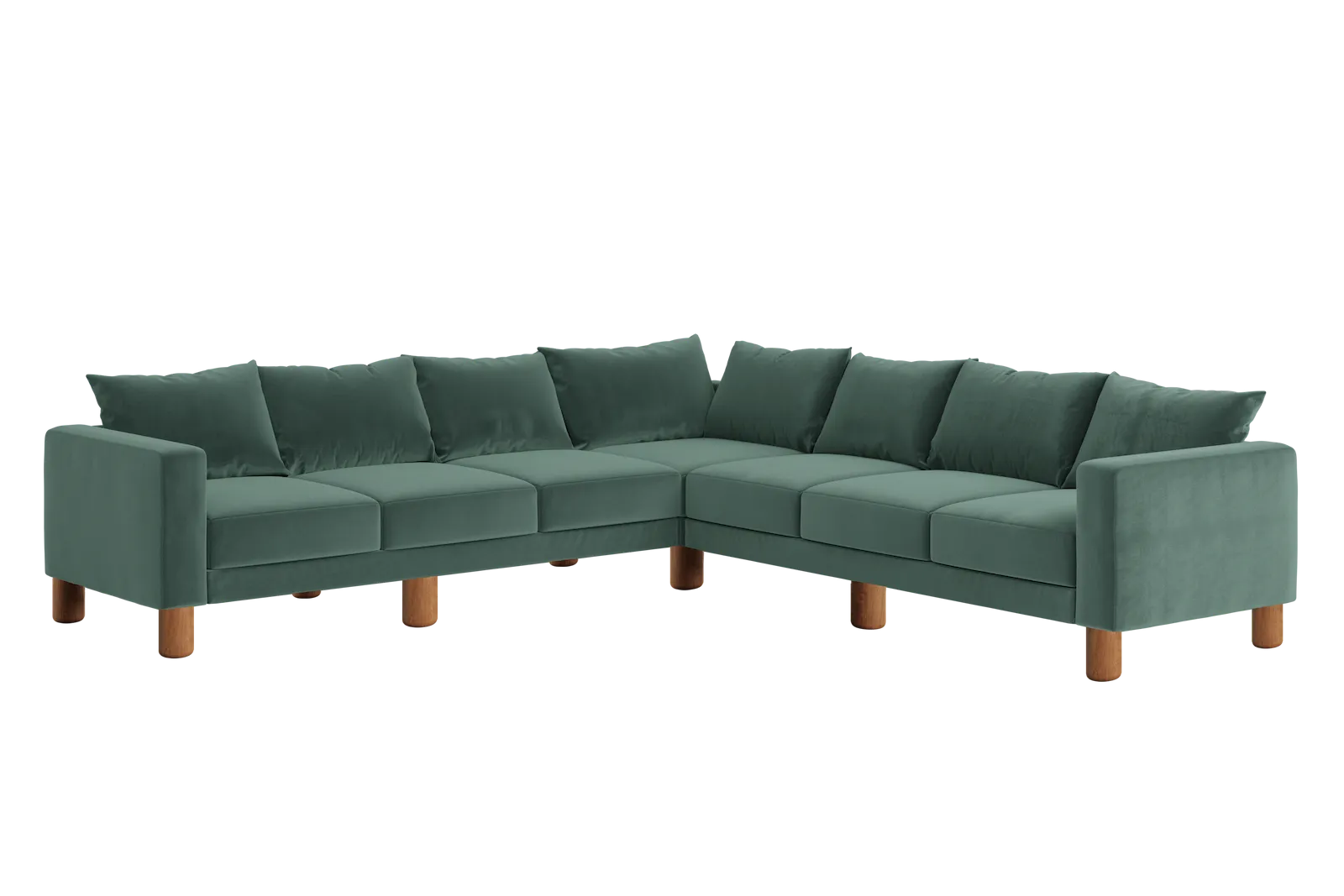 The Essential Corner Sectional (7 Seat) in Recycled Velvet