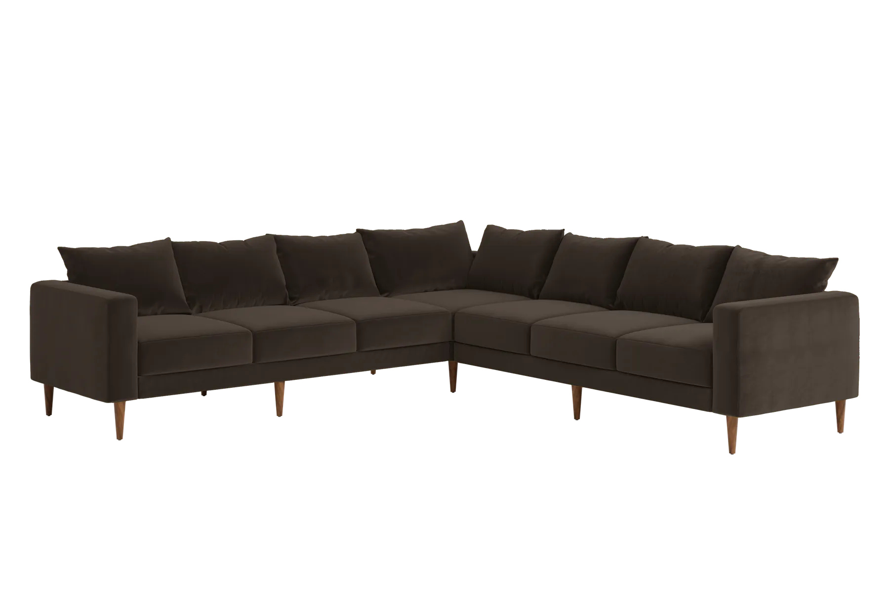 The Essential Corner Sectional (7 Seat) in Recycled Velvet
