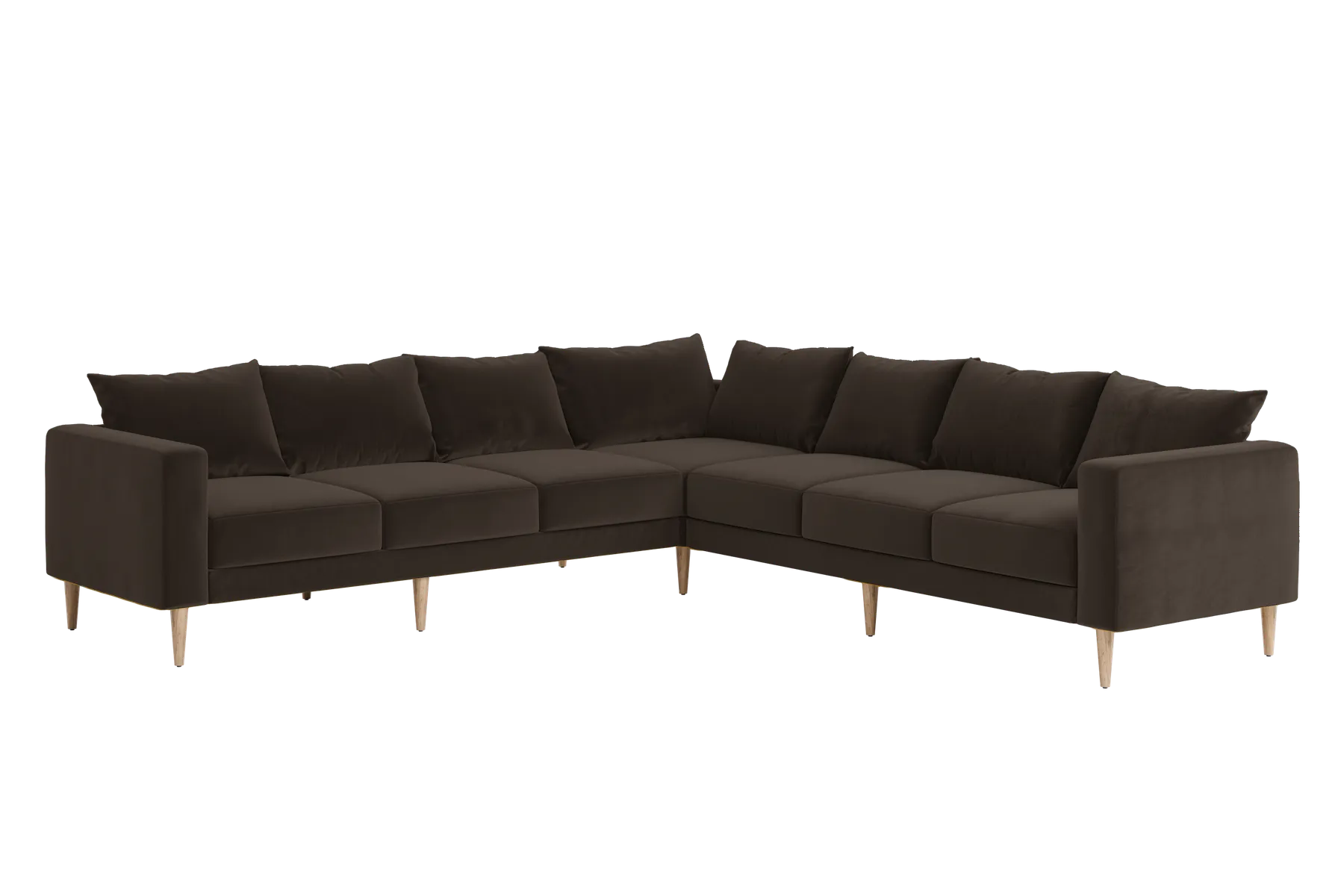 The Essential Corner Sectional (7 Seat) in Recycled Velvet