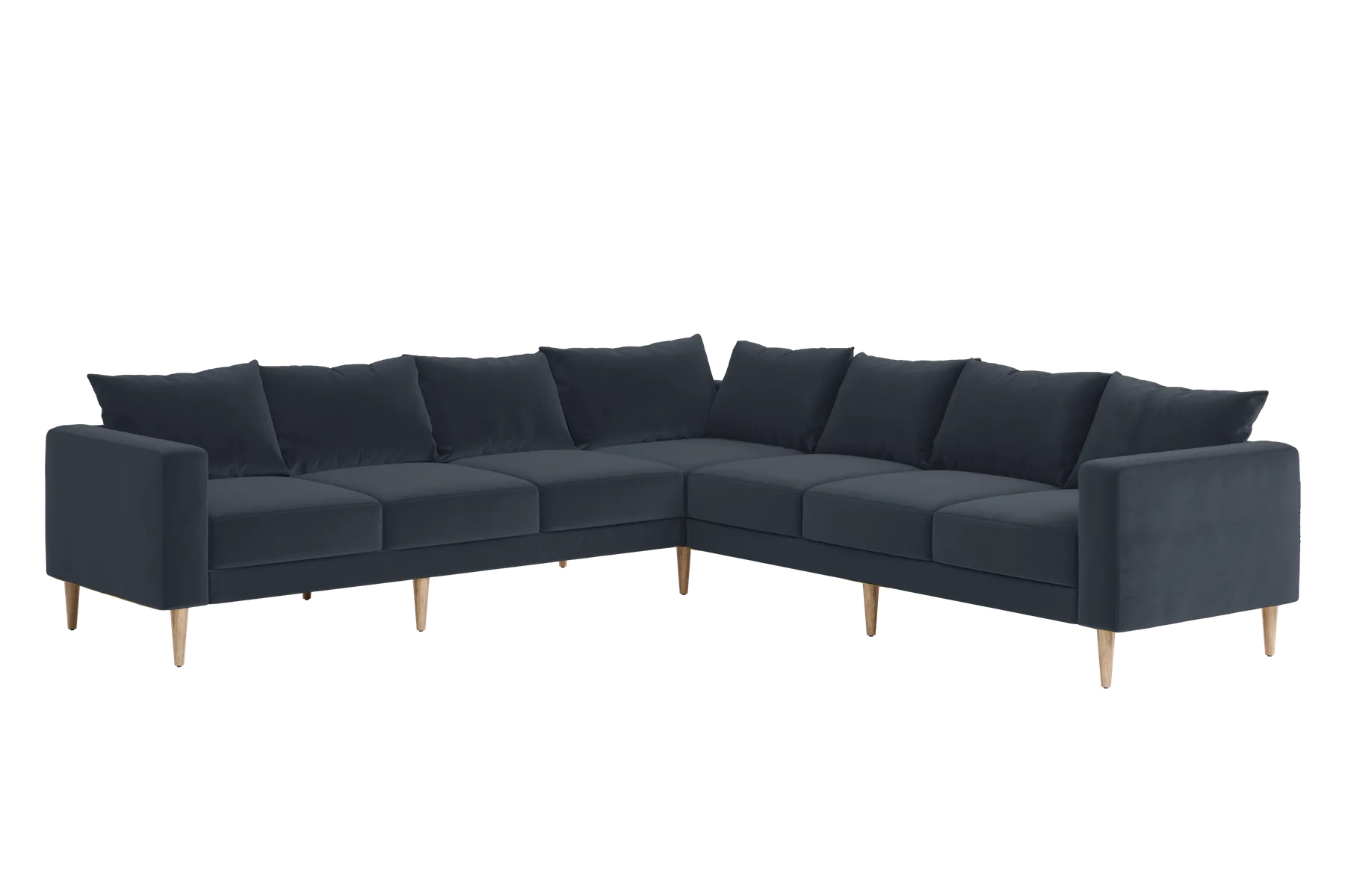 The Essential Corner Sectional (7 Seat) in Recycled Velvet