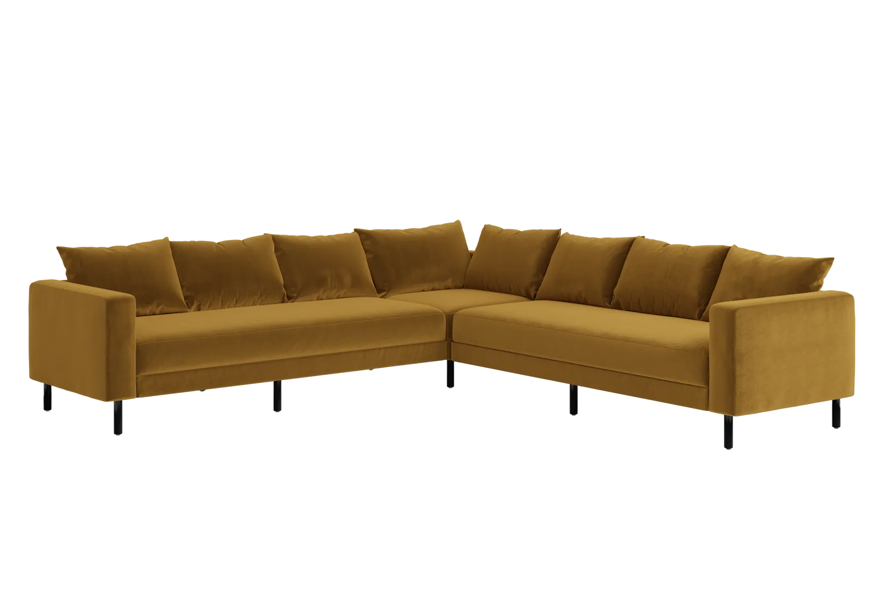 The Essential Corner Sectional (7 Seat) in Recycled Velvet
