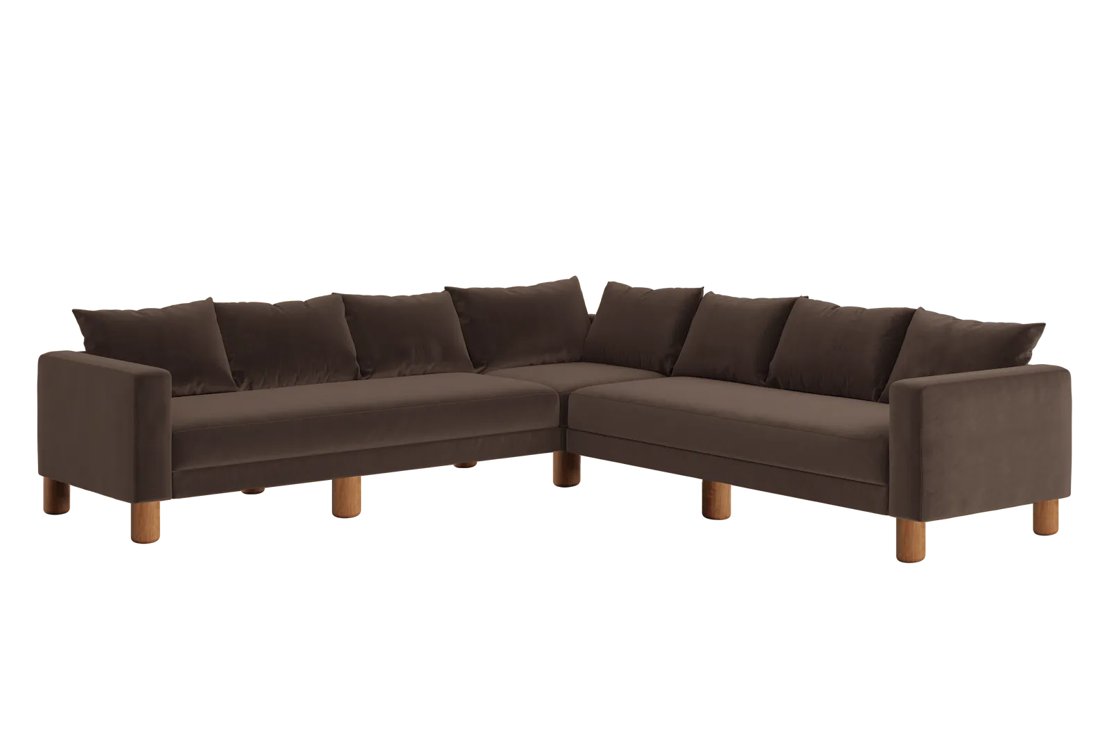The Essential Corner Sectional (7 Seat) in Recycled Velvet