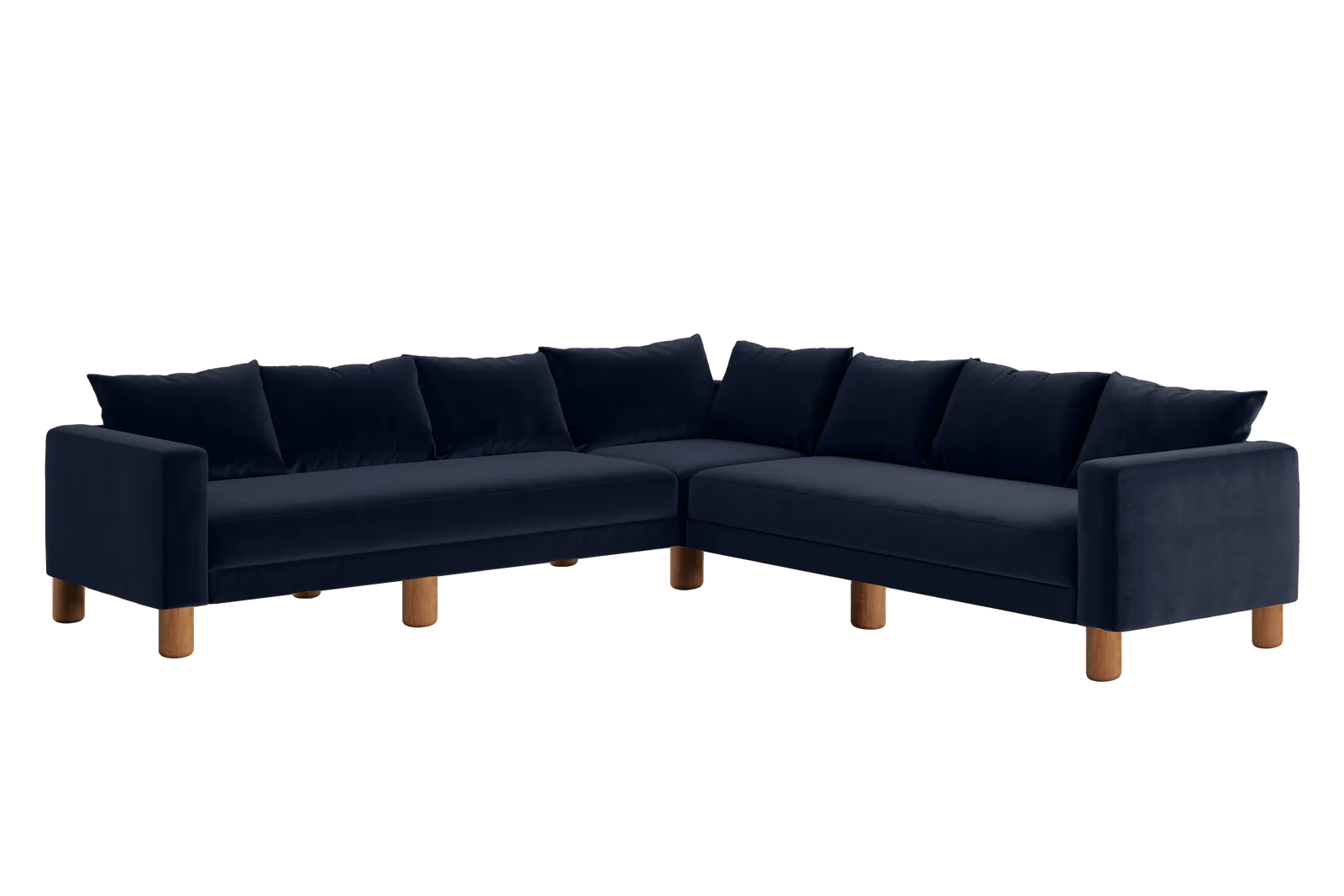 The Essential Corner Sectional (7 Seat) in Recycled Velvet