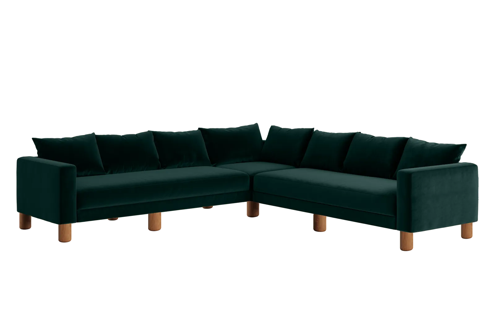 The Essential Corner Sectional (7 Seat) in Recycled Velvet