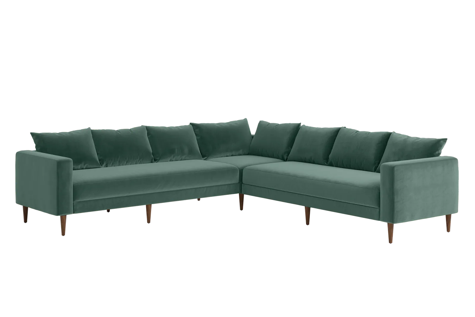The Essential Corner Sectional (7 Seat) in Recycled Velvet