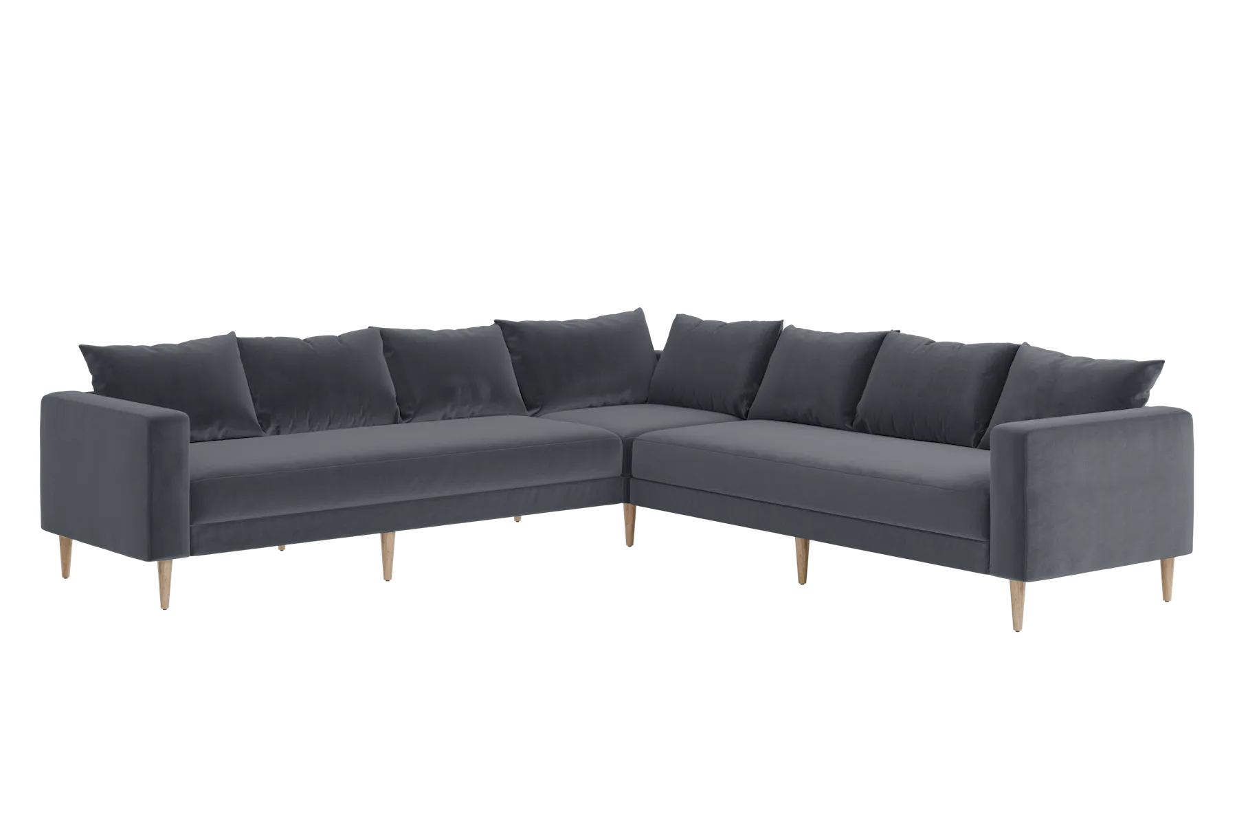 The Essential Corner Sectional (7 Seat) in Recycled Velvet