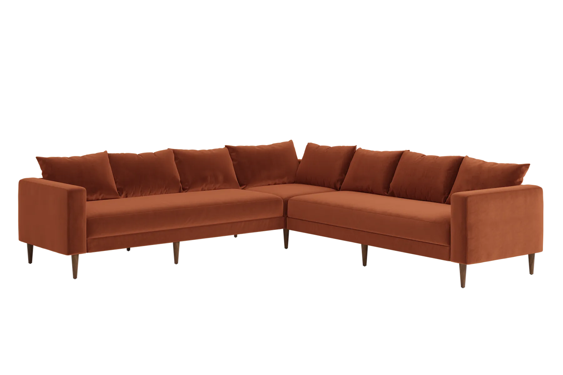 The Essential Corner Sectional (7 Seat) in Recycled Velvet