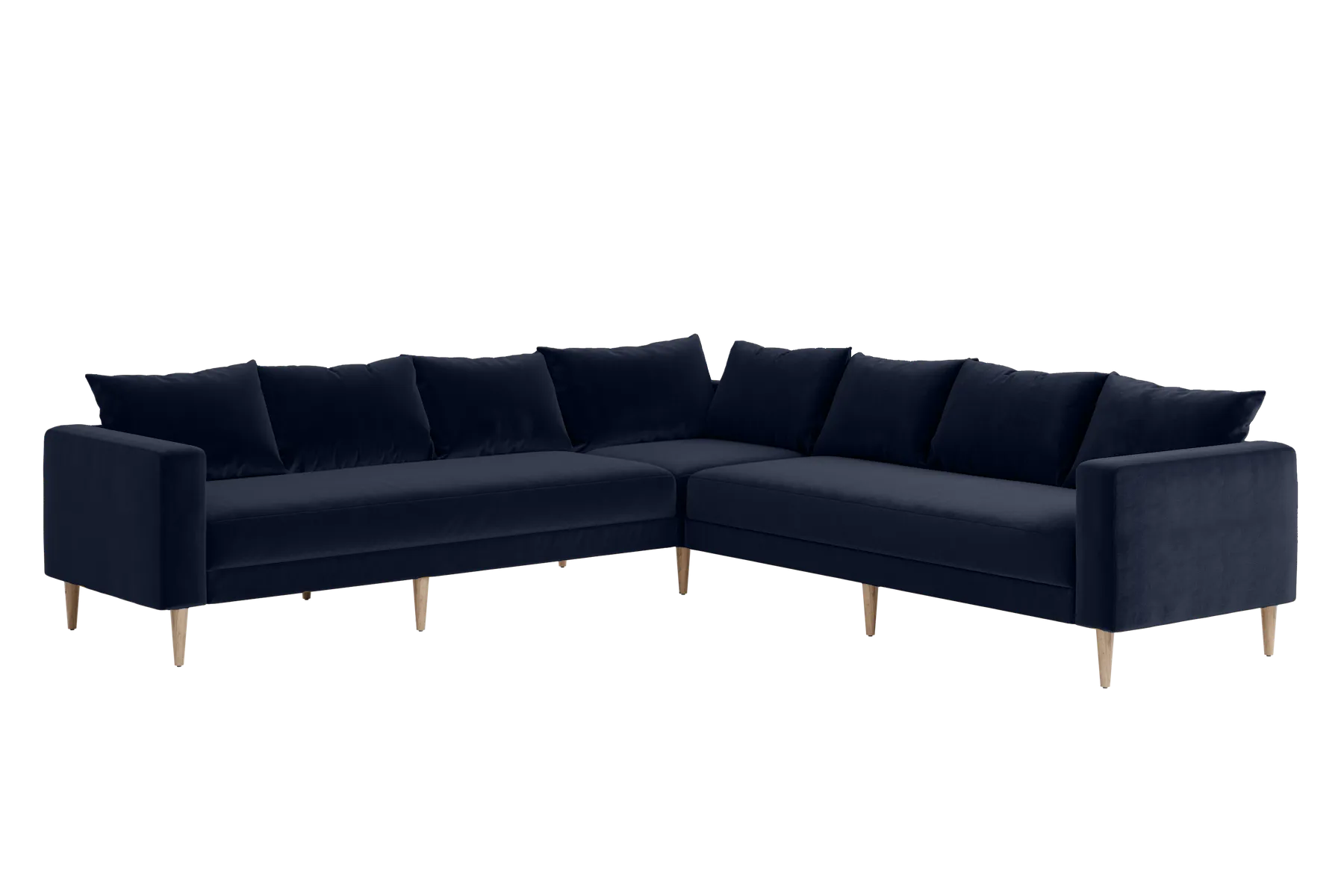 The Essential Corner Sectional (7 Seat) in Recycled Velvet