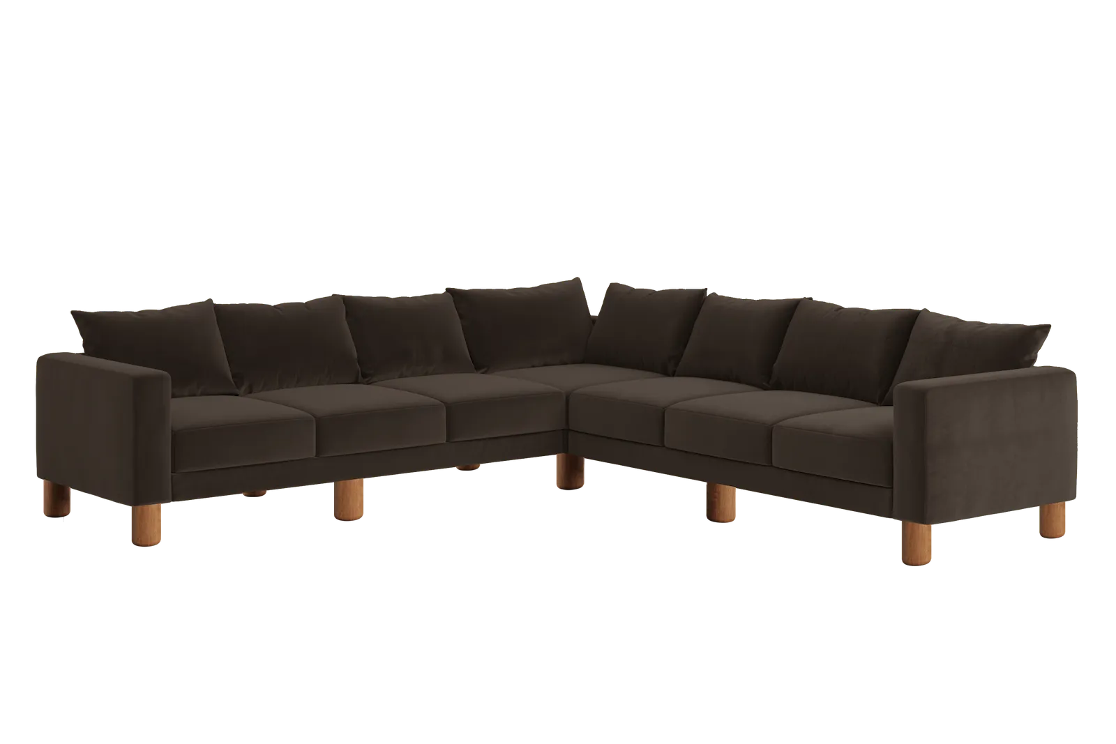 The Essential Corner Sectional (7 Seat) in Recycled Velvet