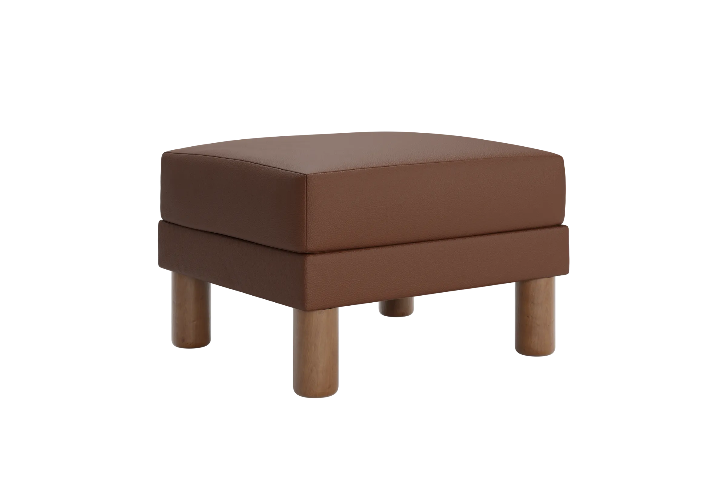 The Essential Ottoman in Cactus Leather