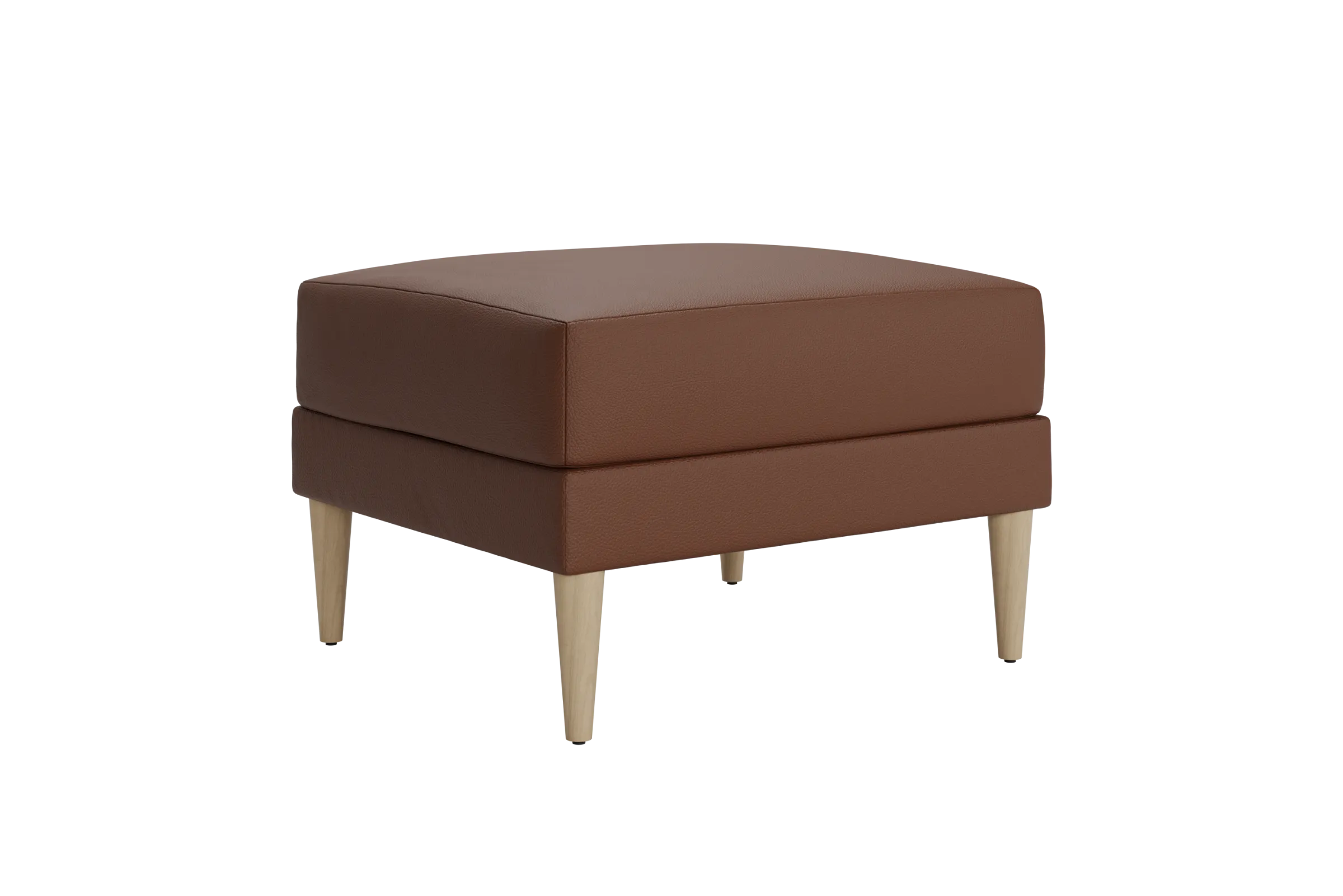 The Essential Ottoman in Cactus Leather