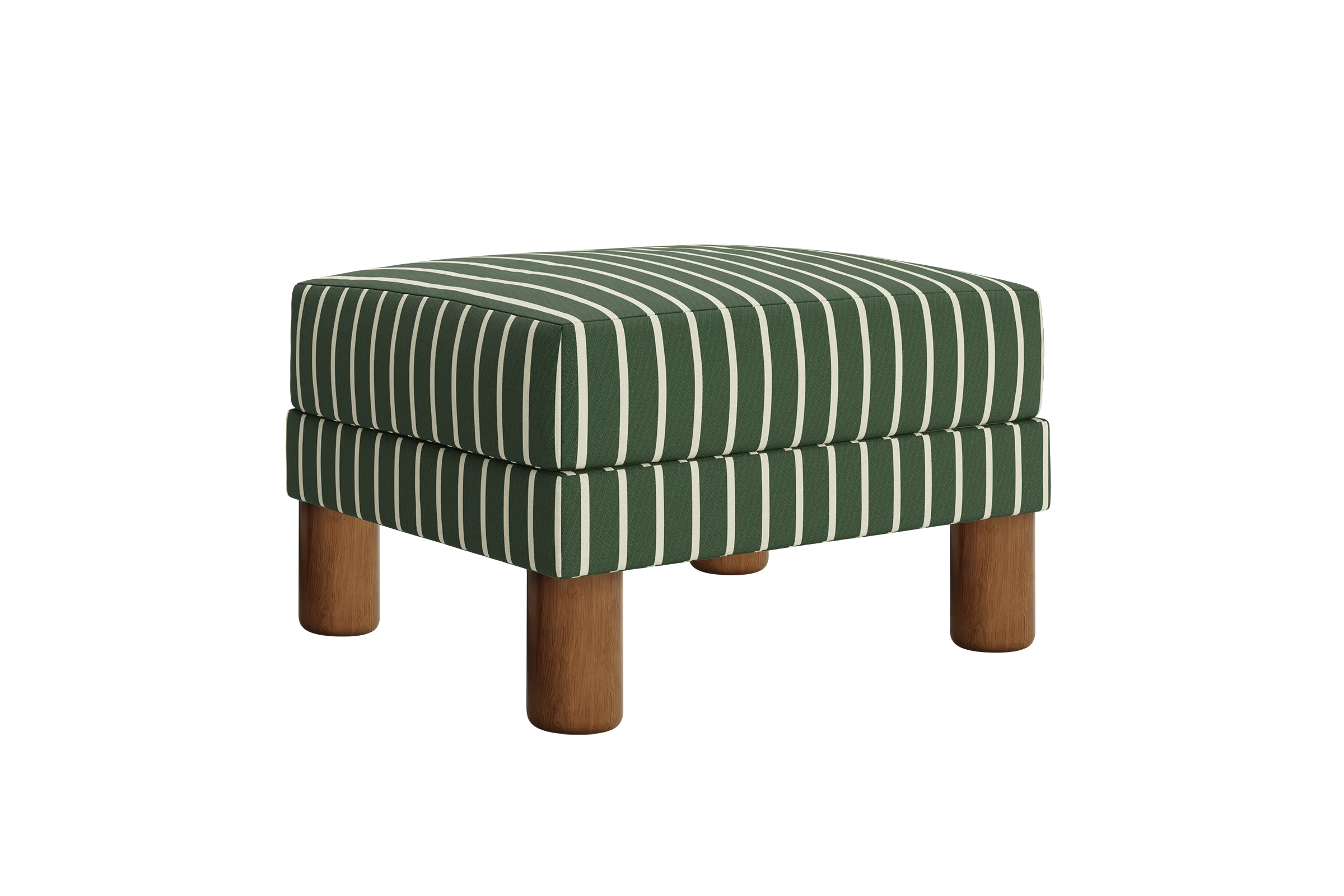 The Essential Ottoman in Striped Hemp Blend
