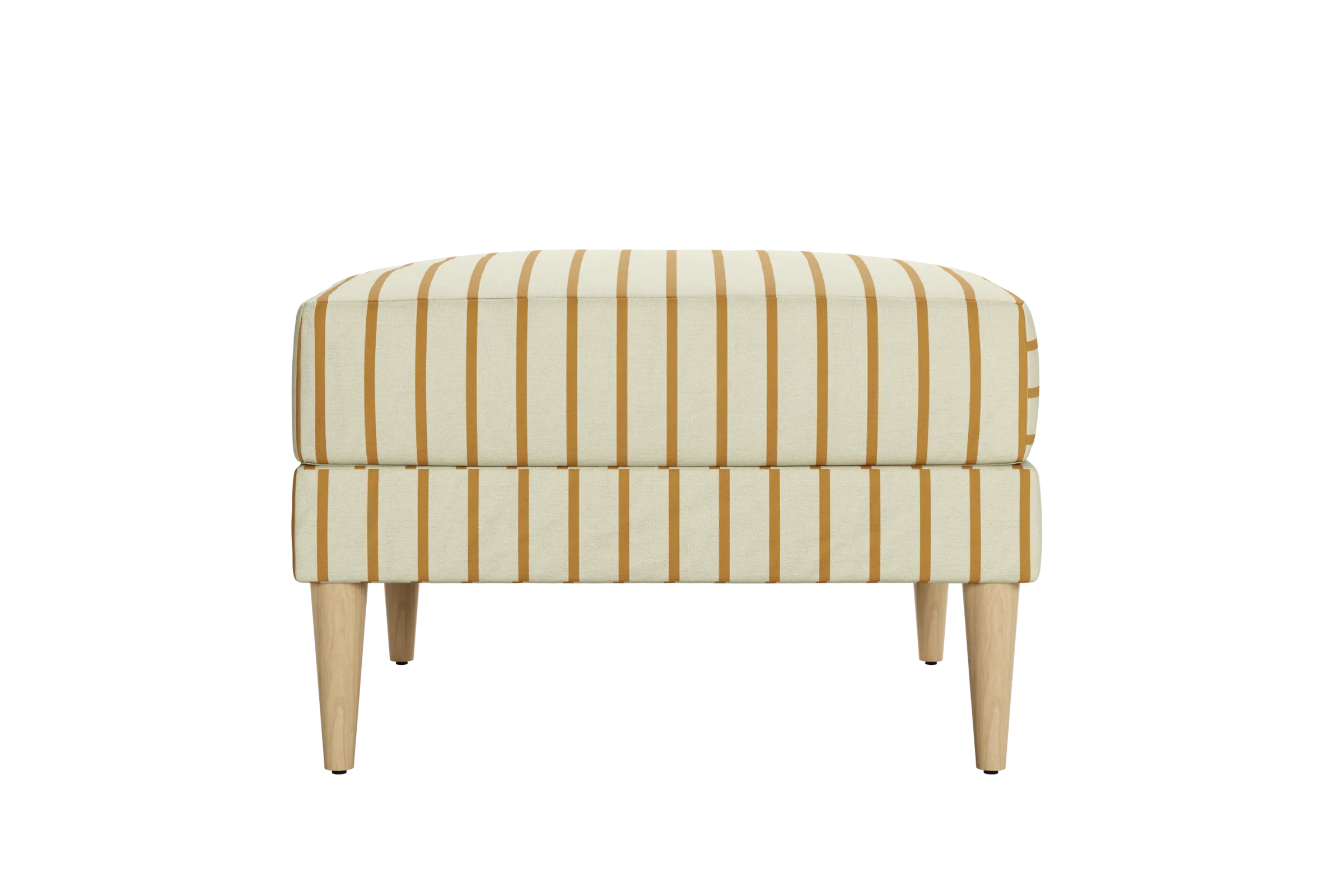 The Essential Ottoman in Striped Hemp Blend