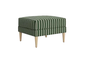 The Essential Ottoman in Striped Hemp Blend
