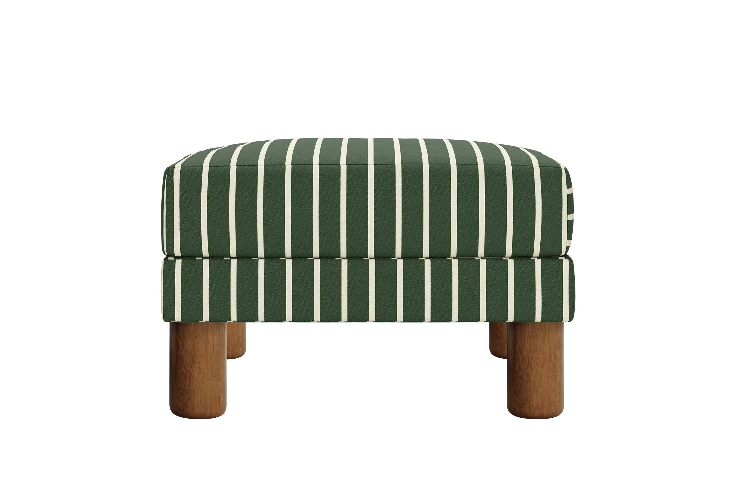 The Essential Ottoman in Striped Hemp Blend