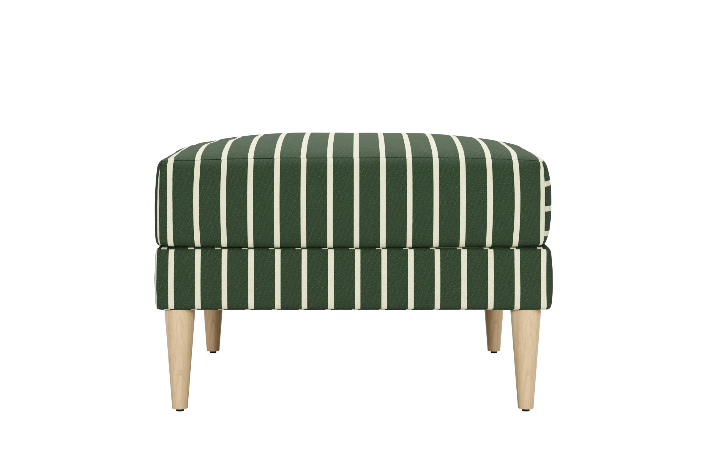 The Essential Ottoman in Striped Hemp Blend