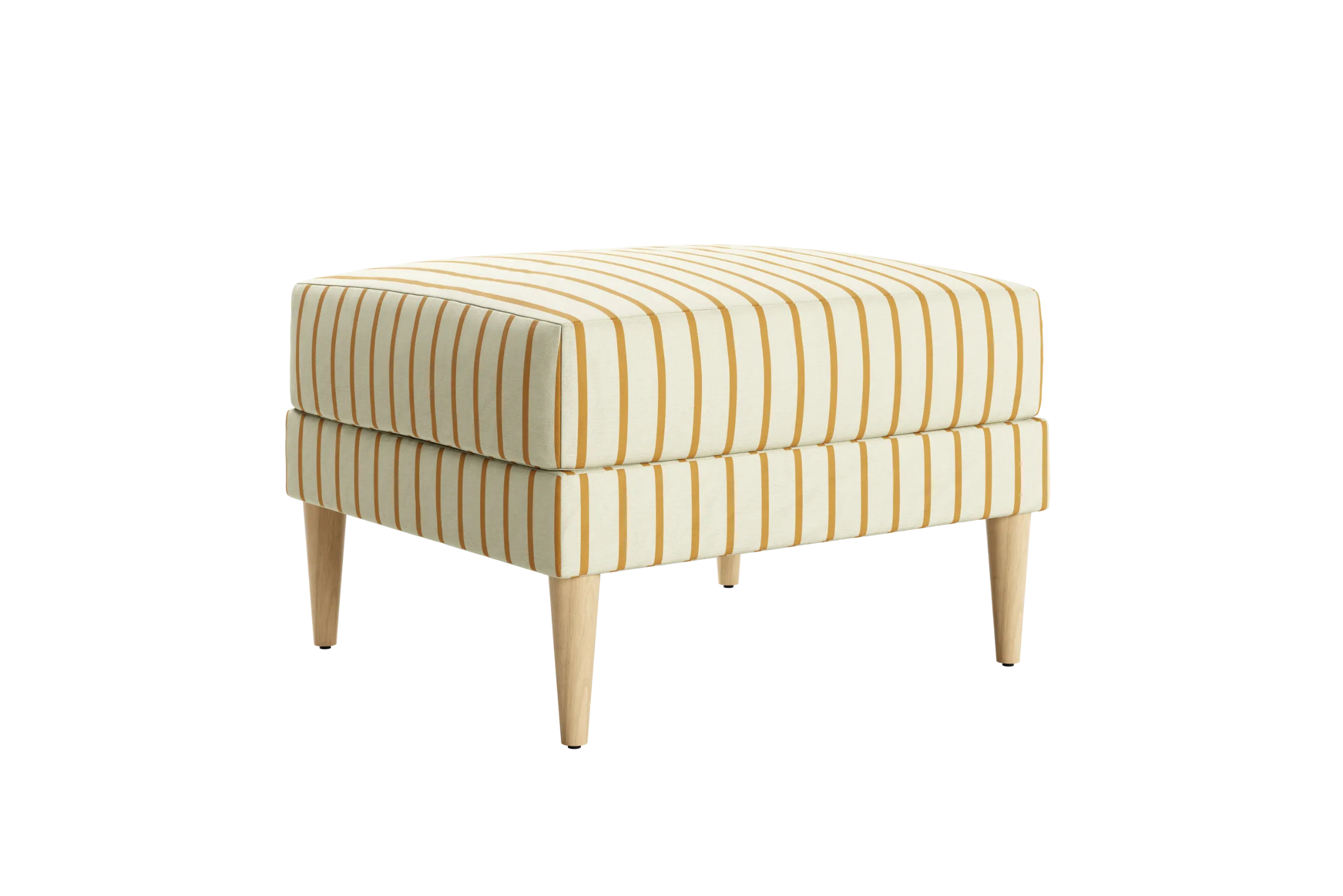 The Essential Ottoman in Striped Hemp Blend
