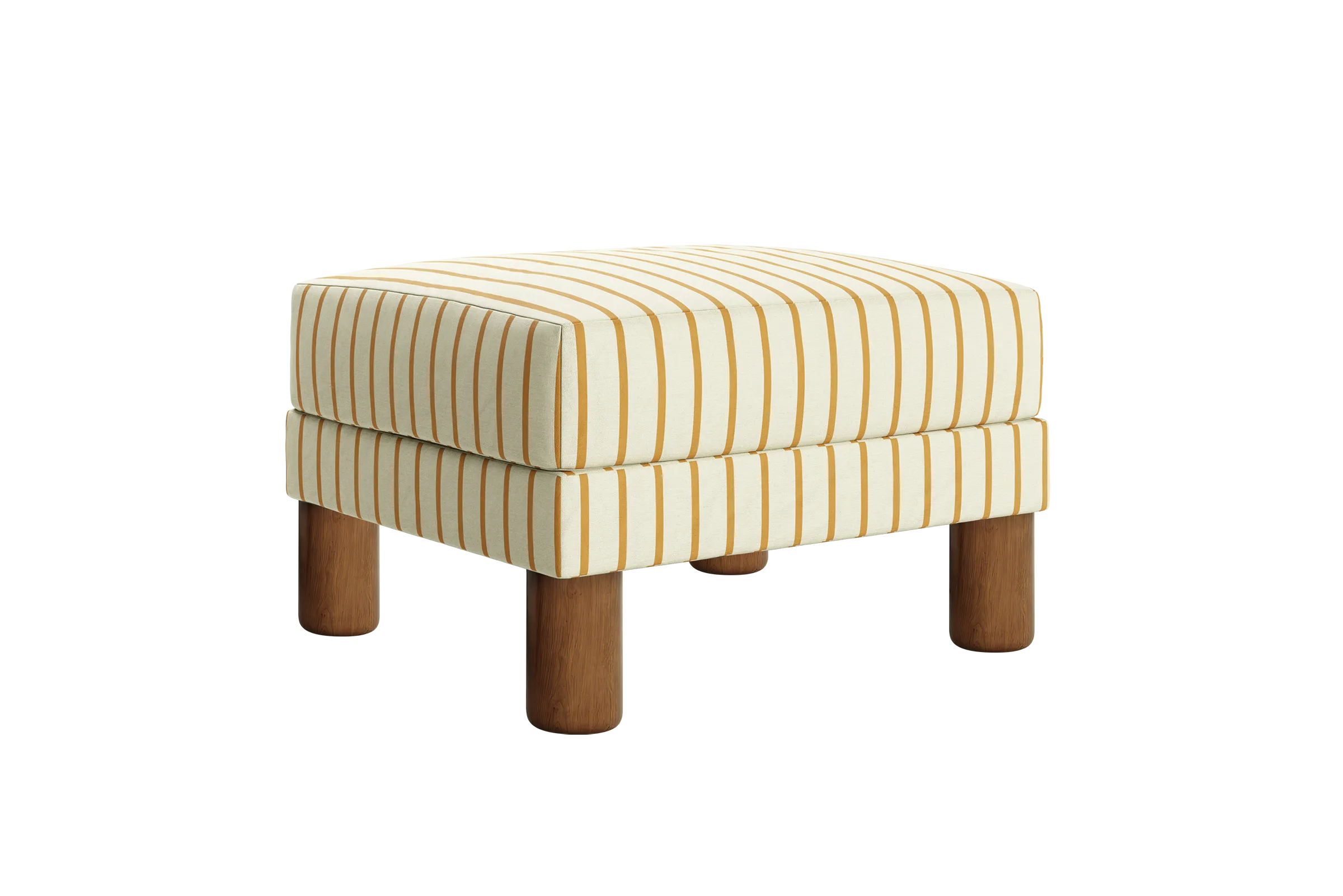The Essential Ottoman in Striped Hemp Blend