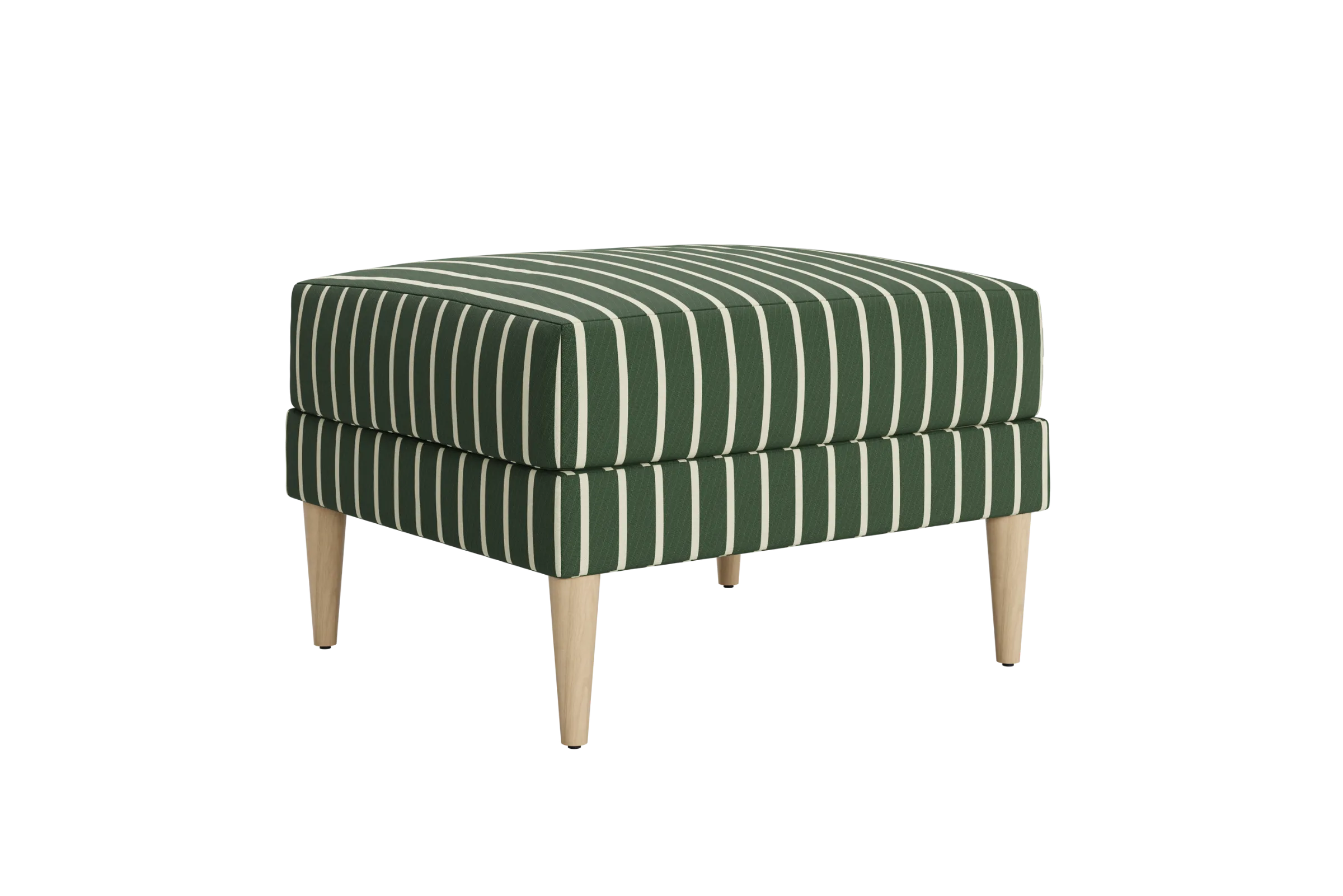 The Essential Ottoman in Striped Hemp Blend