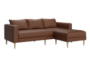 The Essential Sectional in Cactus Leather