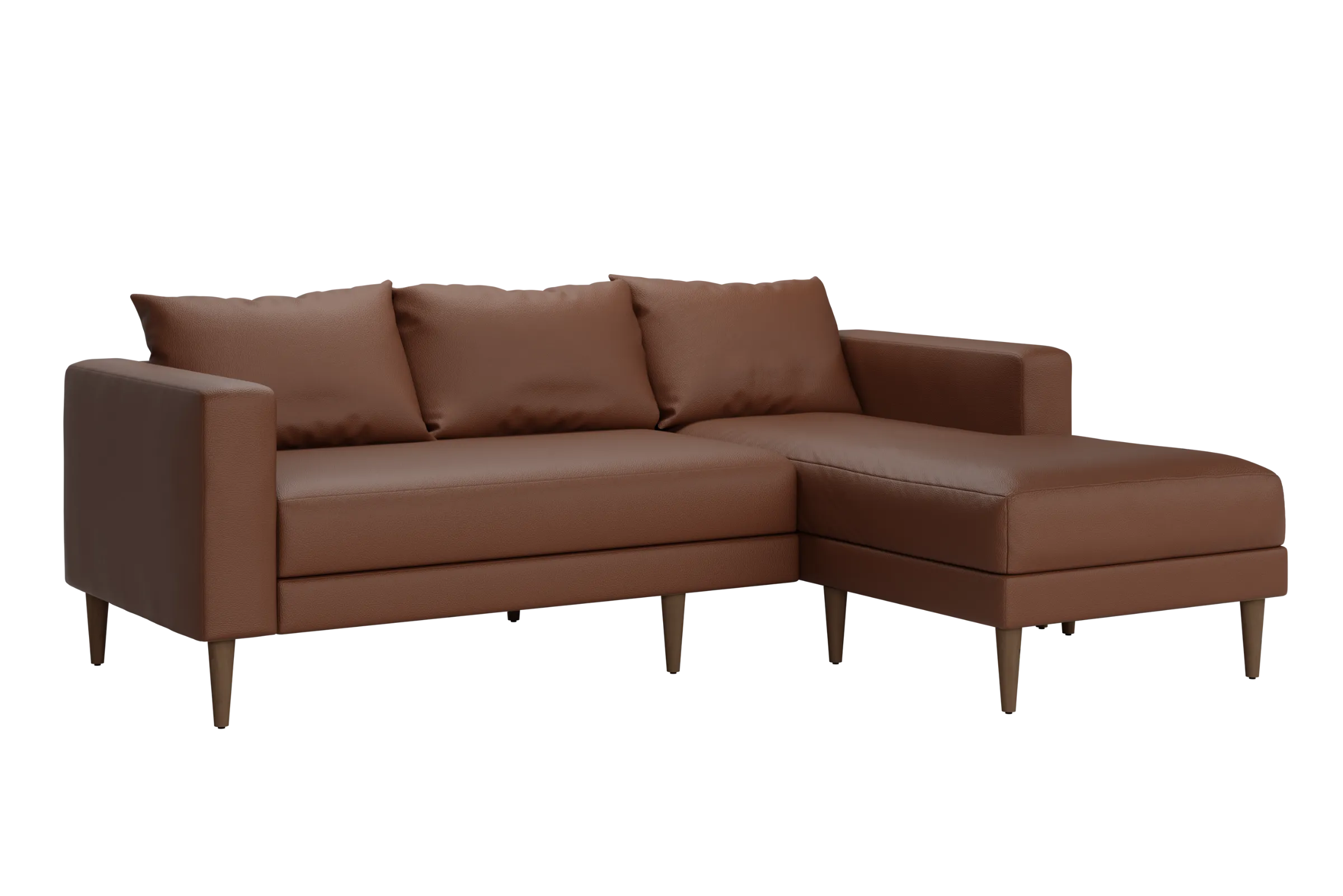The Essential Sectional in Cactus Leather