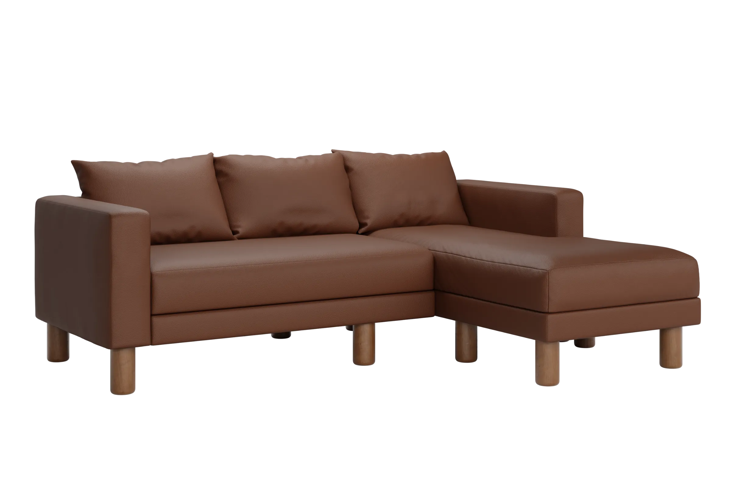The Essential Sectional in Cactus Leather