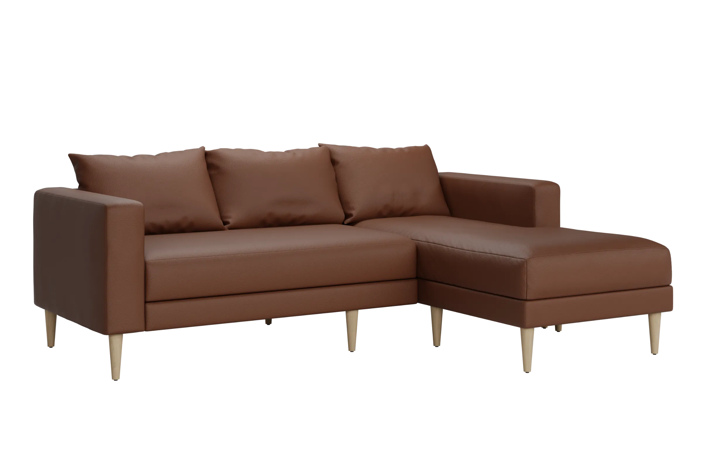 The Essential Sectional in Cactus Leather