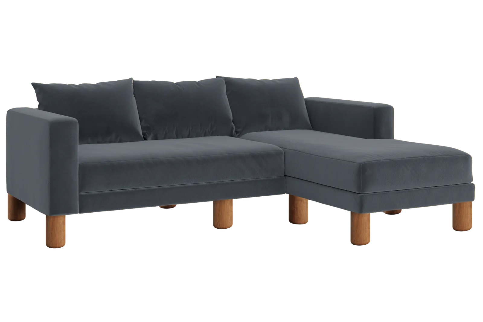 The Essential Sectional in Recycled Velvet