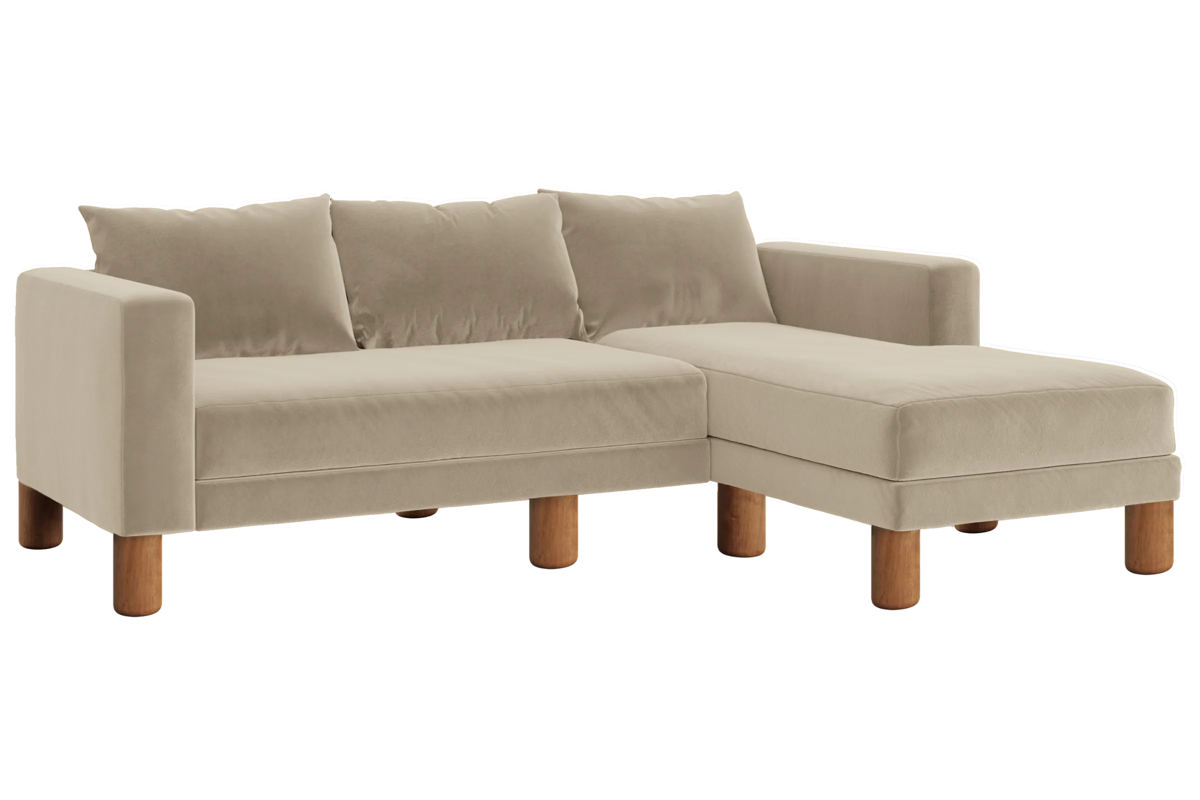The Essential Sectional in Recycled Velvet