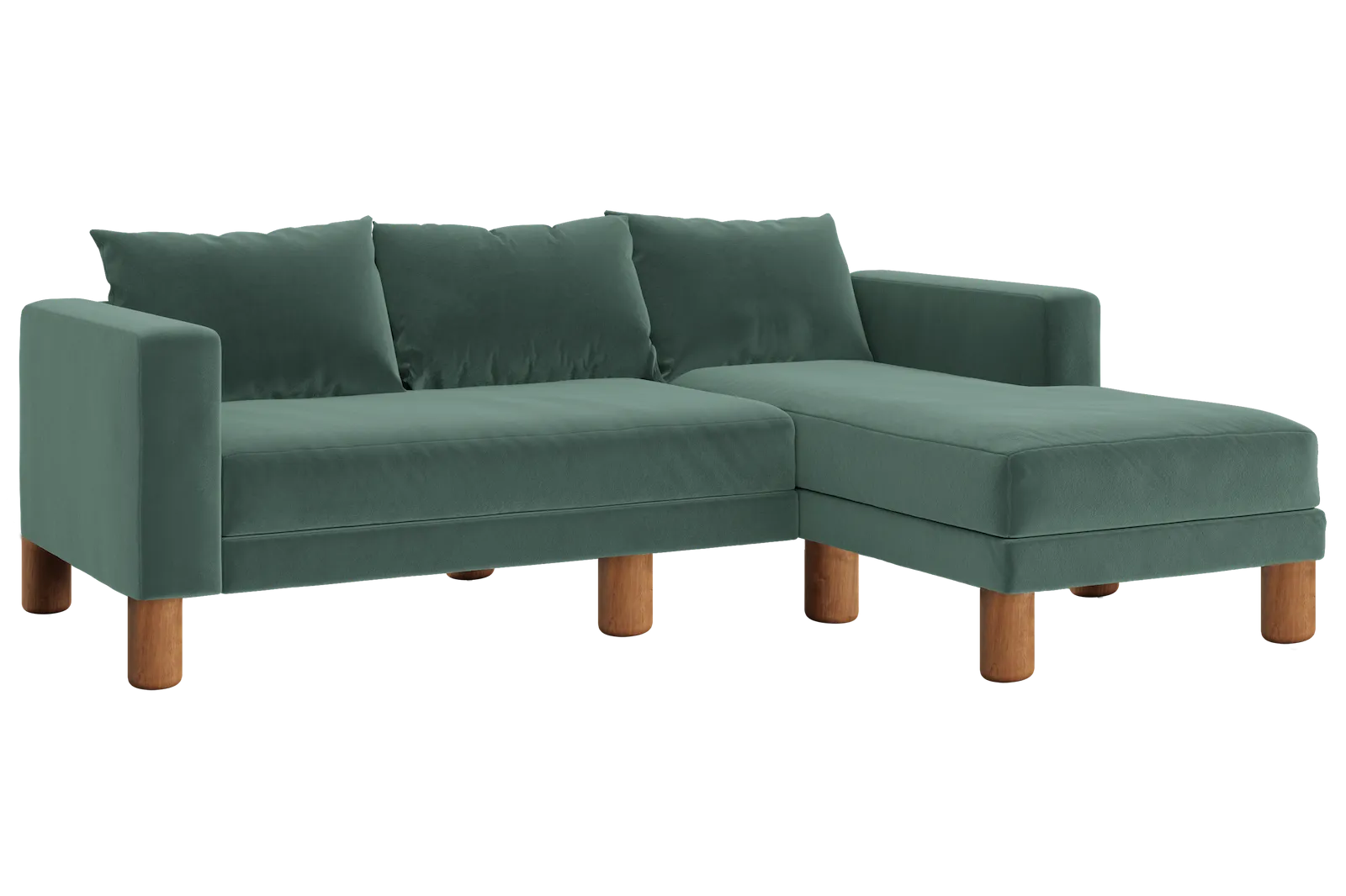 The Essential Sectional in Recycled Velvet