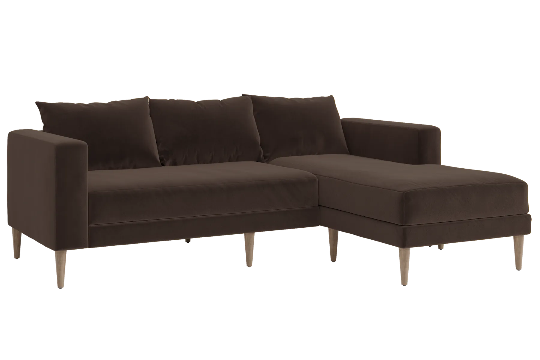 The Essential Sectional in Recycled Velvet