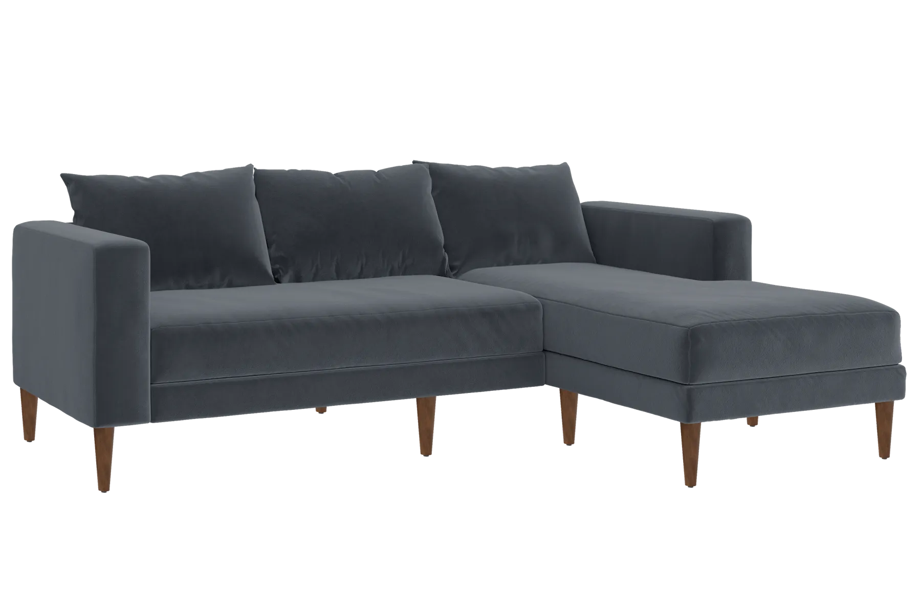 The Essential Sectional in Recycled Velvet