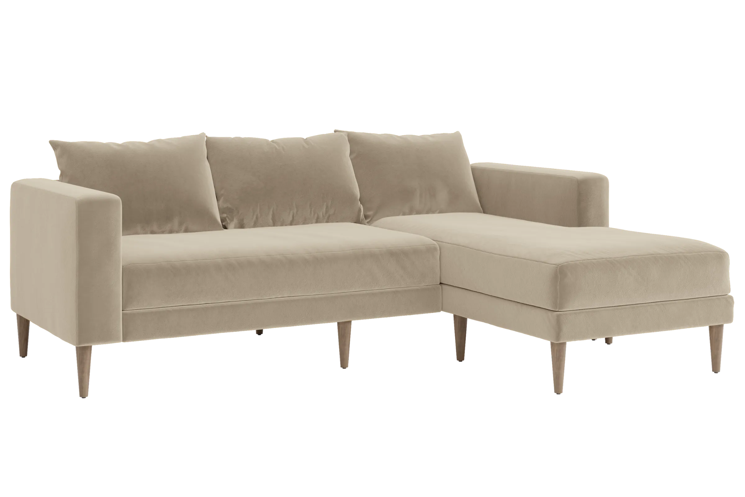 The Essential Sectional in Recycled Velvet