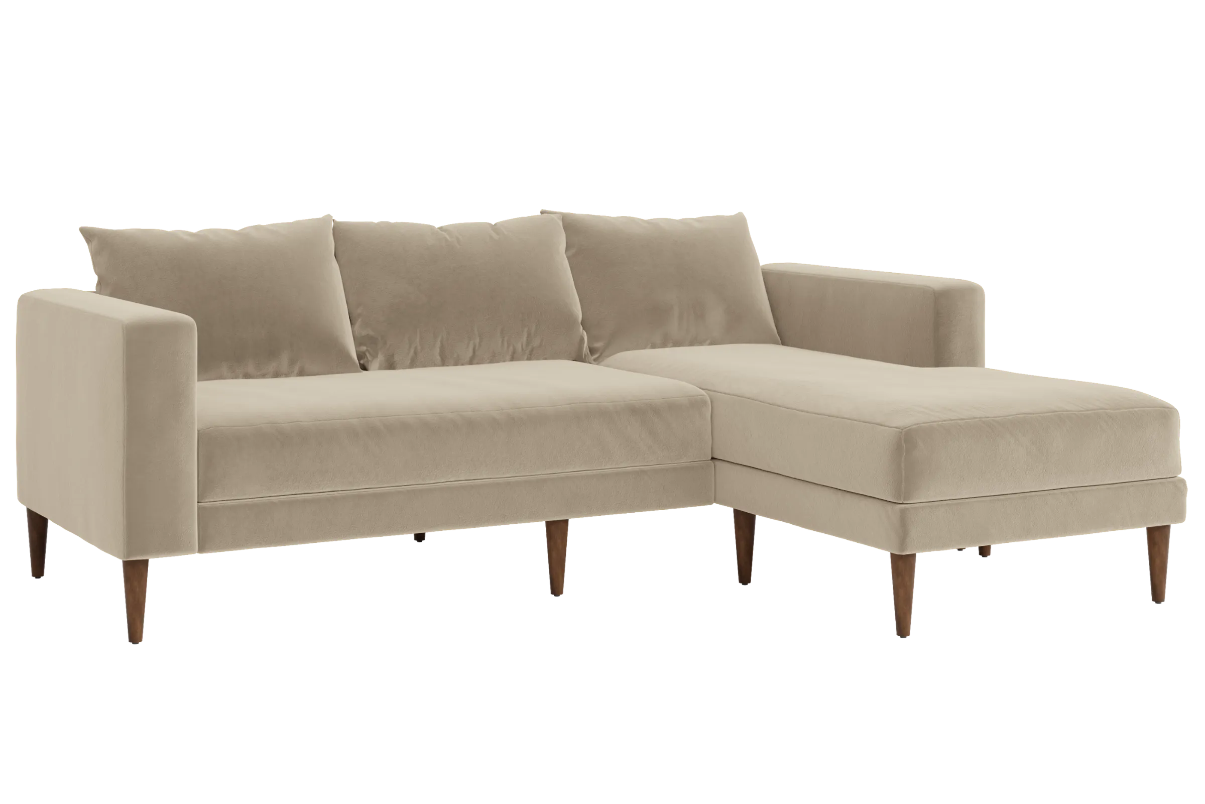 The Essential Sectional in Recycled Velvet
